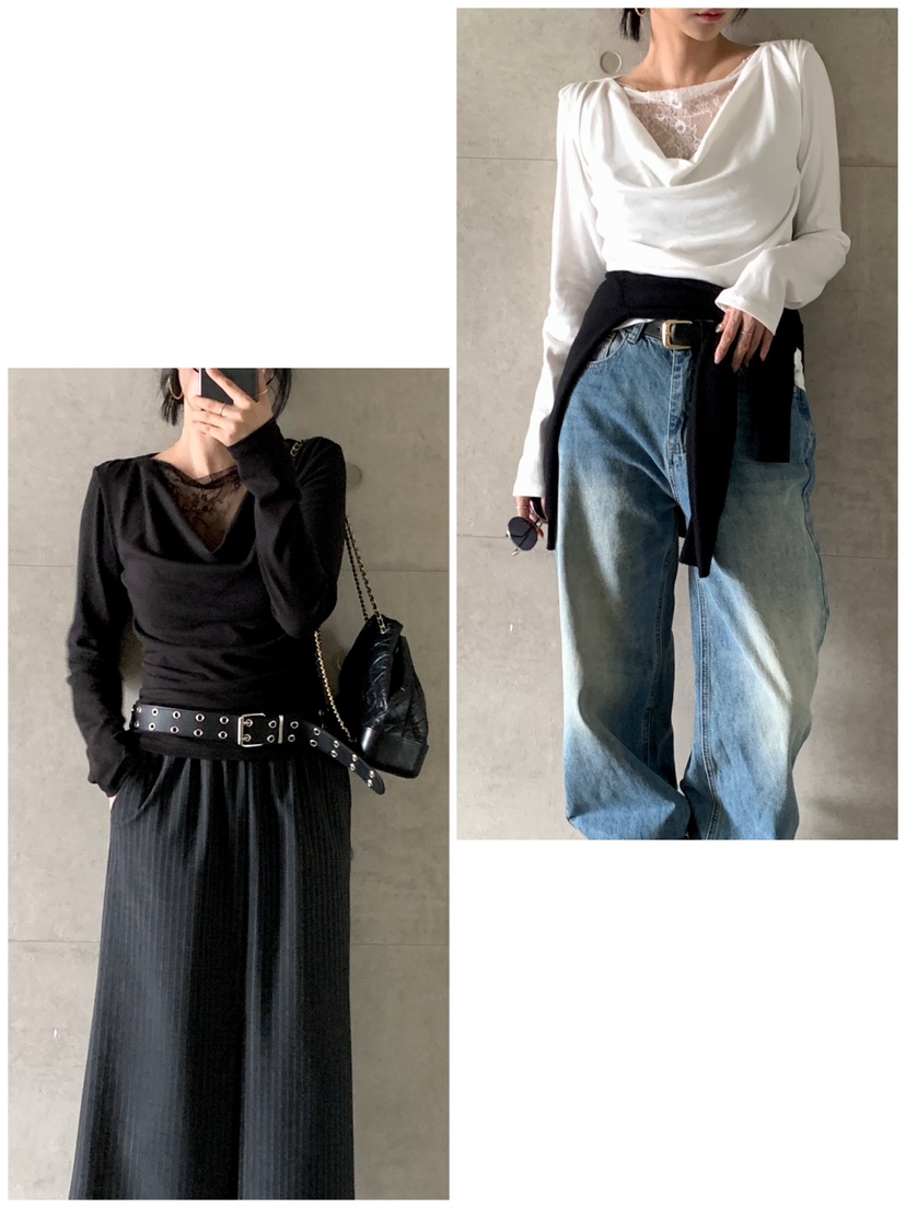 DAVICHI東大門㊣直郵女士新品推薦休閑25秋冬熱賣真品長袖T恤DAVICHI長袖T恤