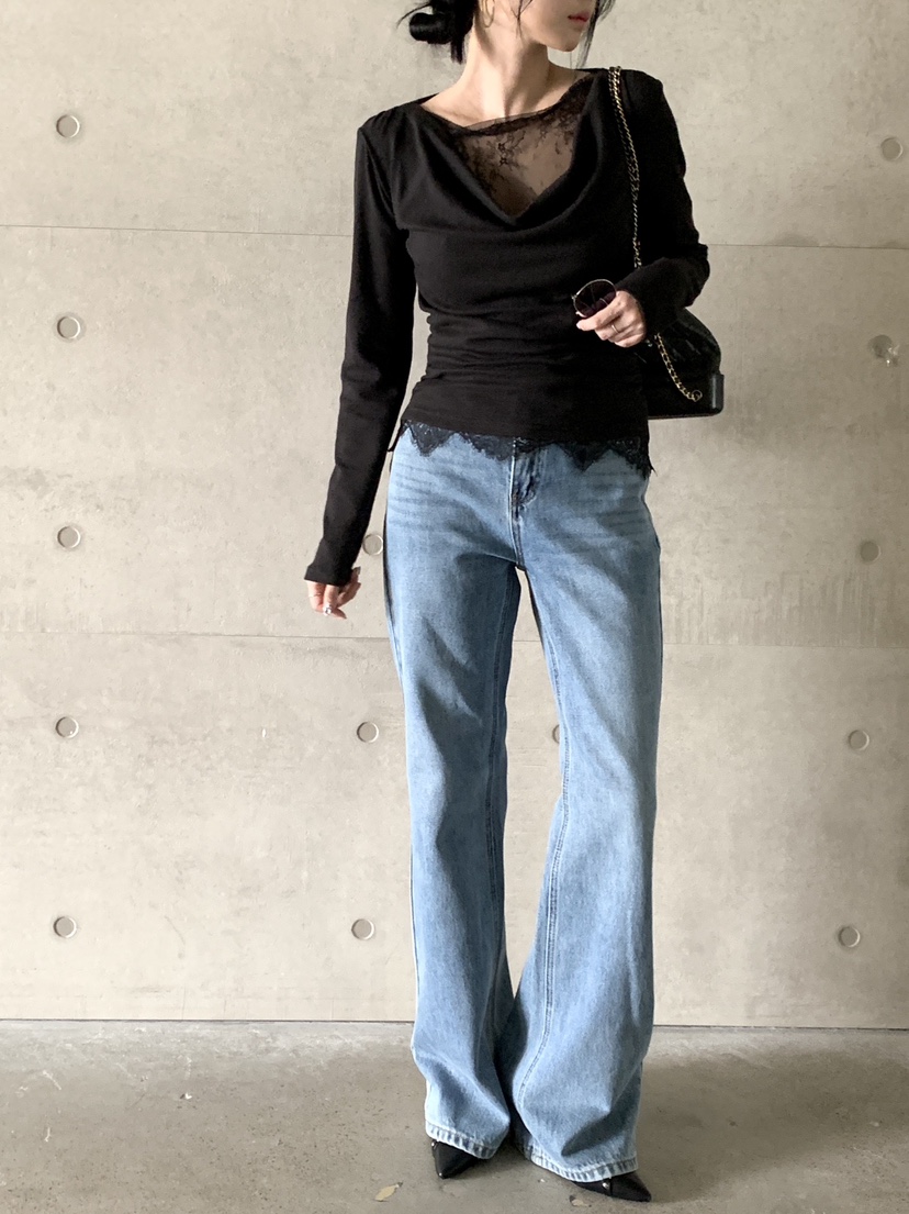 DAVICHI韓國代購㊣女裝新品職業熱賣推薦真品牛仔褲含隨機腰帶DAVICHI牛仔褲