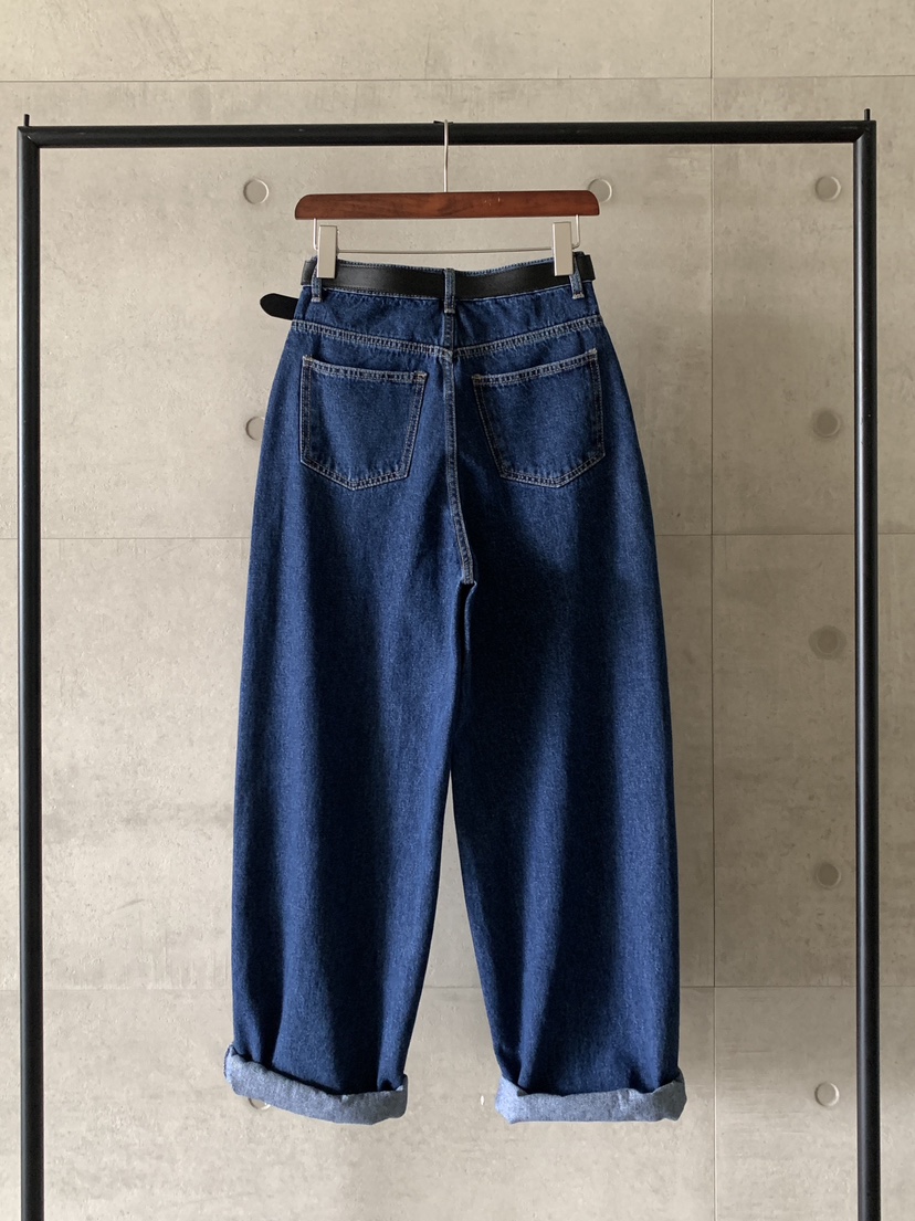 DAVICHI東大門㊣實拍女士新品職業推薦25秋冬牛仔褲含隨機腰帶DAVICHI牛仔褲