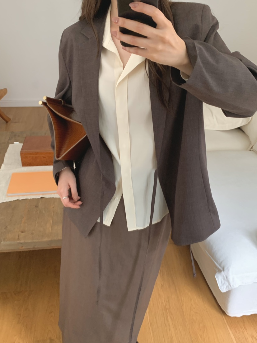 ALATE韓國直郵㊣女裝新款熱賣時尚25秋冬推薦人氣職業休閑夾克LEGACY夾克