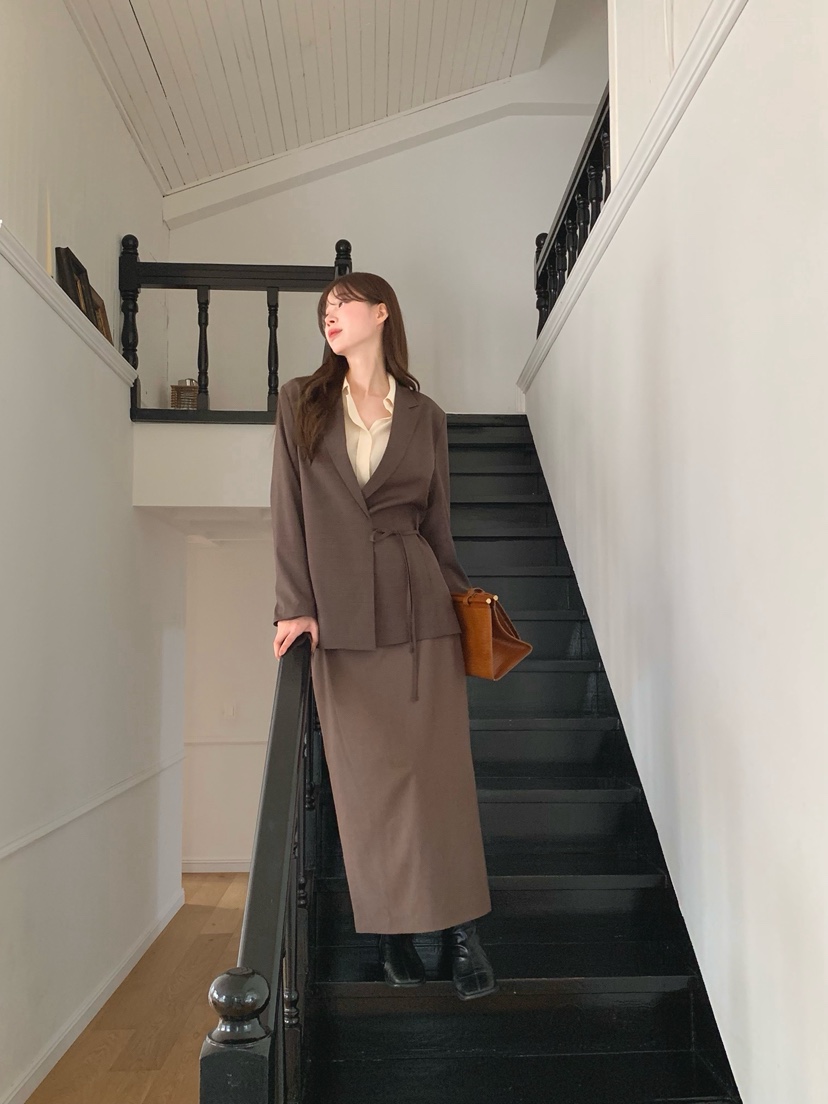 ALATE韓國直郵㊣女裝新款熱賣時尚25秋冬推薦人氣職業休閑夾克LEGACY夾克