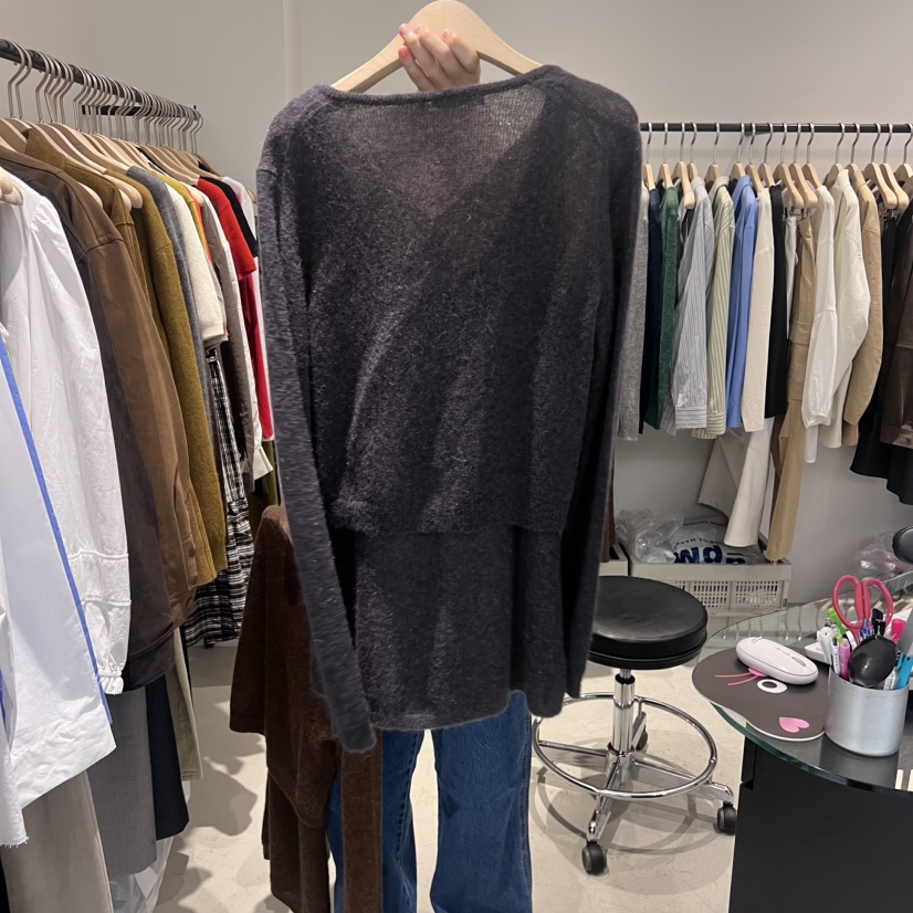 PLATE韓國代購㊣女裝新品25秋冬休閑職業人氣套裝馬海毛套裝PLATE套裝
