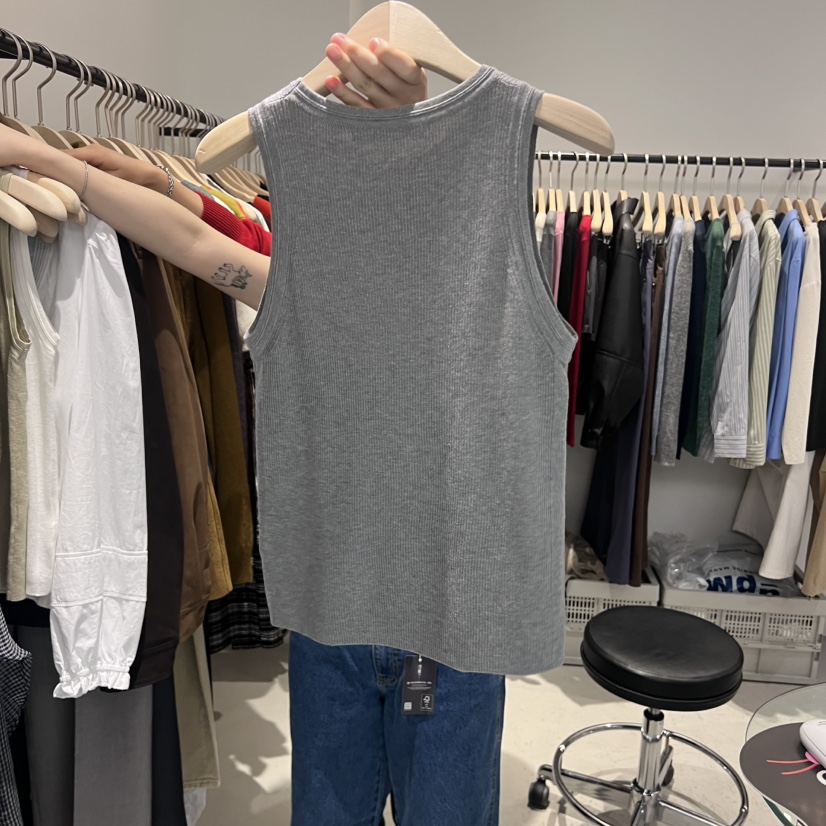 PLATE韓國代購㊣女士新品人氣25秋冬時尚休閑真品熱賣吊帶背心PLATE吊帶/背心