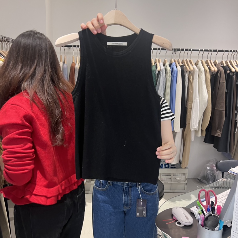PLATE韓國代購㊣女士新品人氣25秋冬時尚休閑真品熱賣吊帶背心PLATE吊帶/背心圖色5