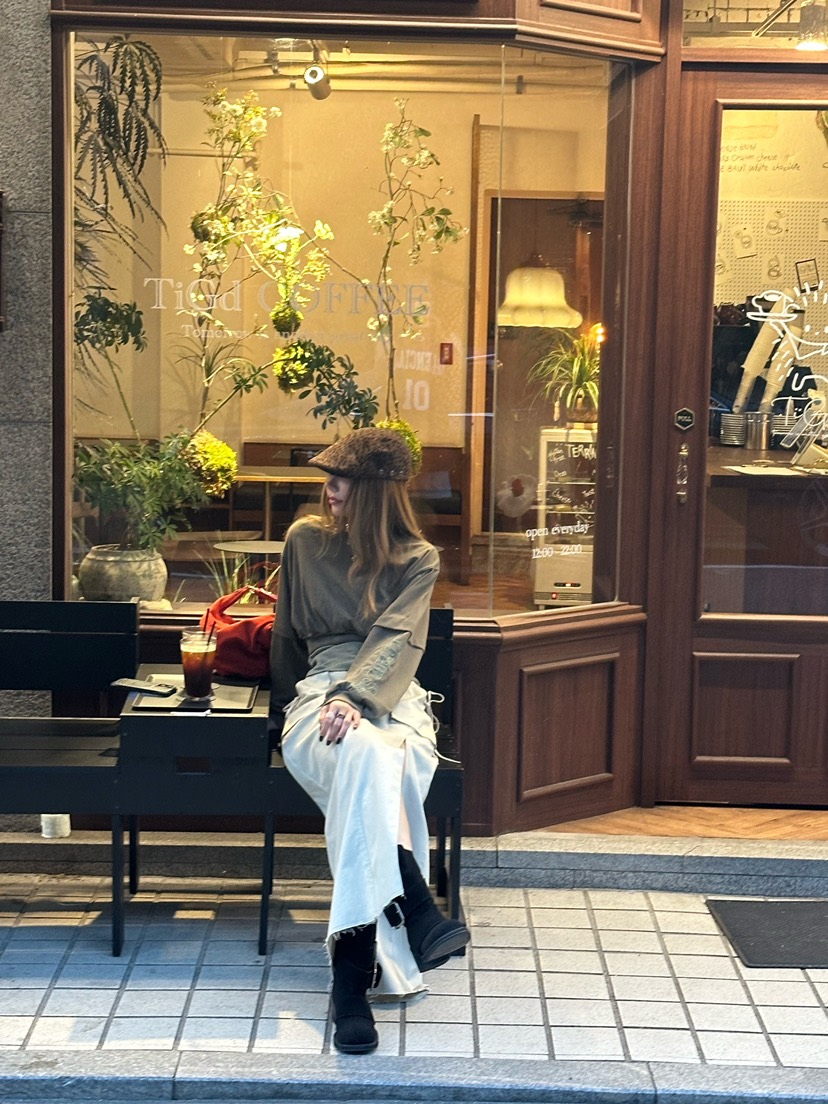 ZEROZERO韓國直郵㊣女士新款職業熱賣時尚人氣長裙工裝開衩ZEROZERO長裙