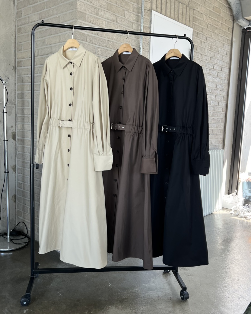 VERNI韓國直郵㊣女士新品25秋冬推薦職業真品休閑熱賣連衣裙VERNI連衣裙