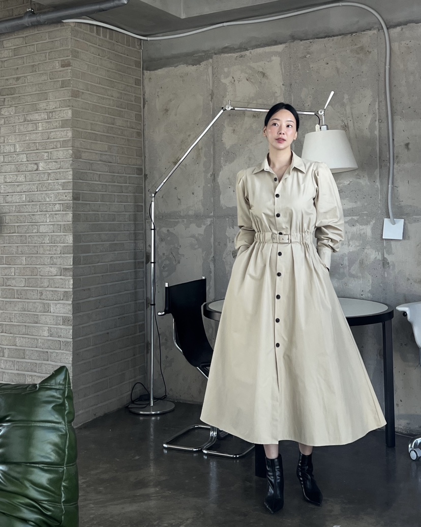 VERNI韓國直郵㊣女士新品25秋冬推薦職業真品休閑熱賣連衣裙VERNI連衣裙