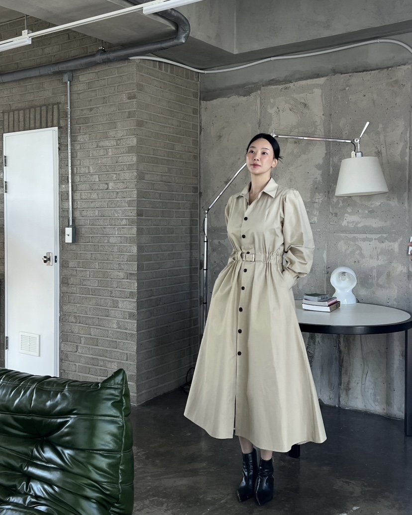 VERNI韓國直郵㊣女士新品25秋冬推薦職業真品休閑熱賣連衣裙VERNI連衣裙