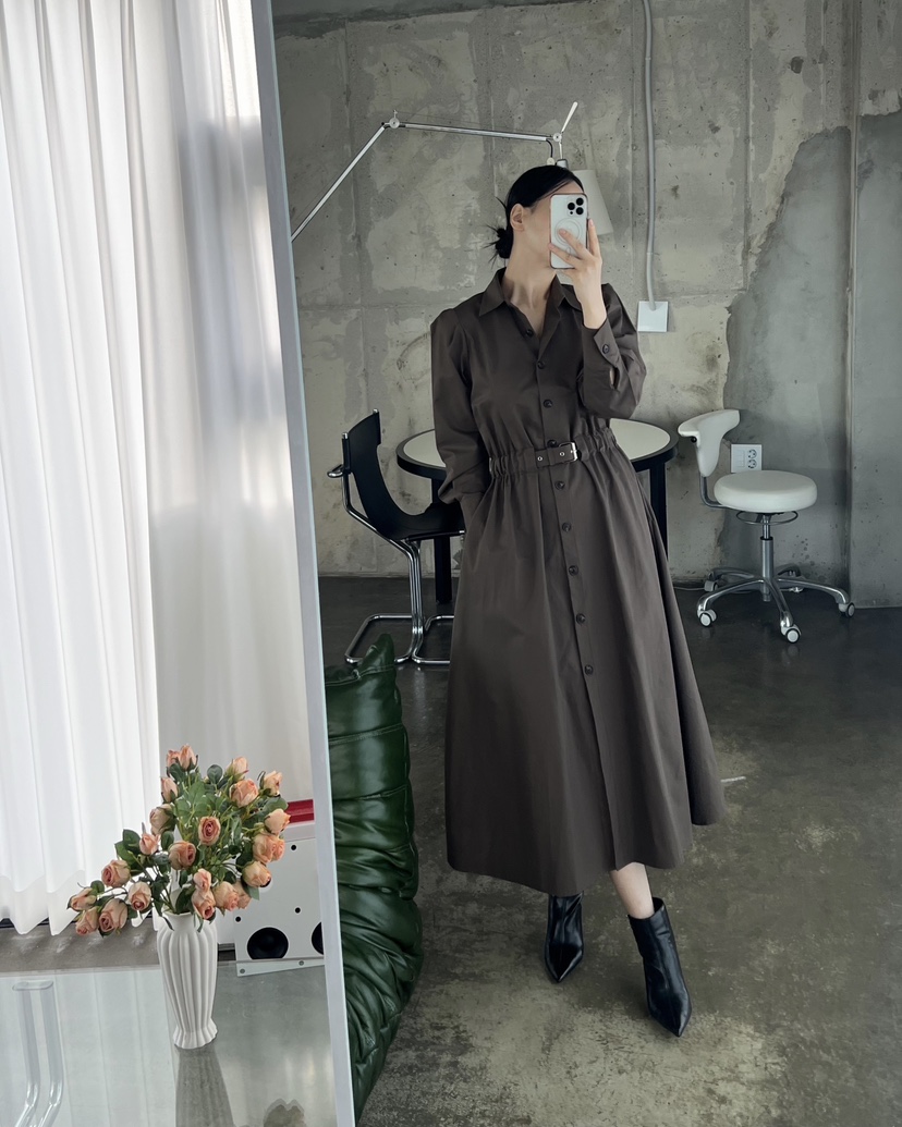 VERNI韓國直郵㊣女士新品25秋冬推薦職業真品休閑熱賣連衣裙VERNI連衣裙