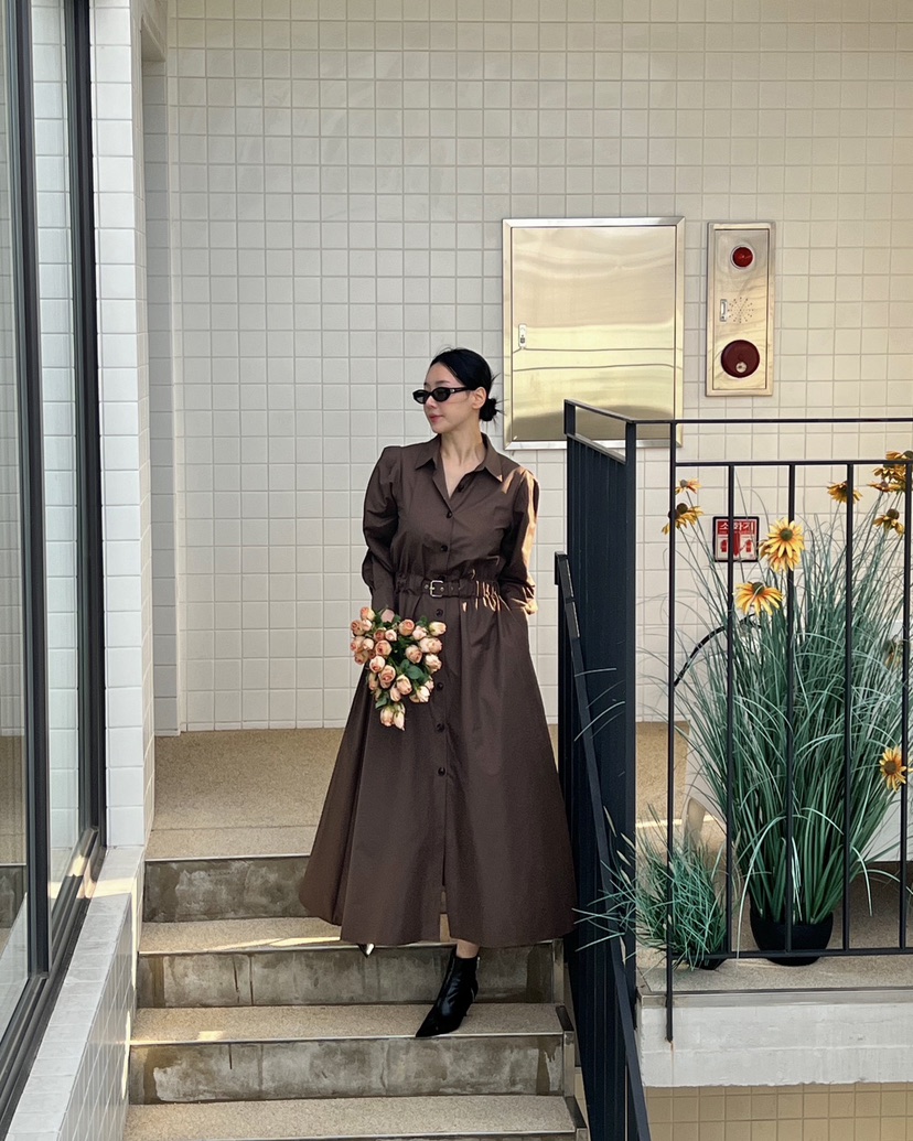VERNI韓國直郵㊣女士新品25秋冬推薦職業真品休閑熱賣連衣裙VERNI連衣裙