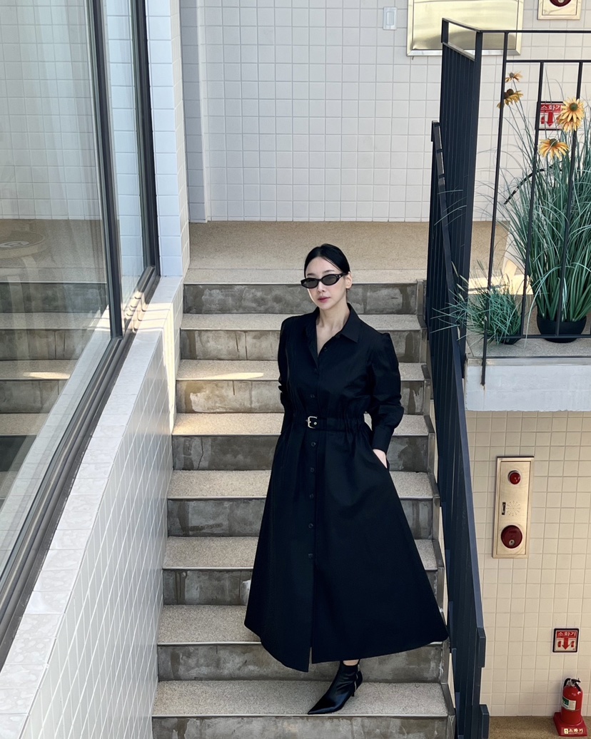 VERNI韓國直郵㊣女士新品25秋冬推薦職業真品休閑熱賣連衣裙VERNI連衣裙