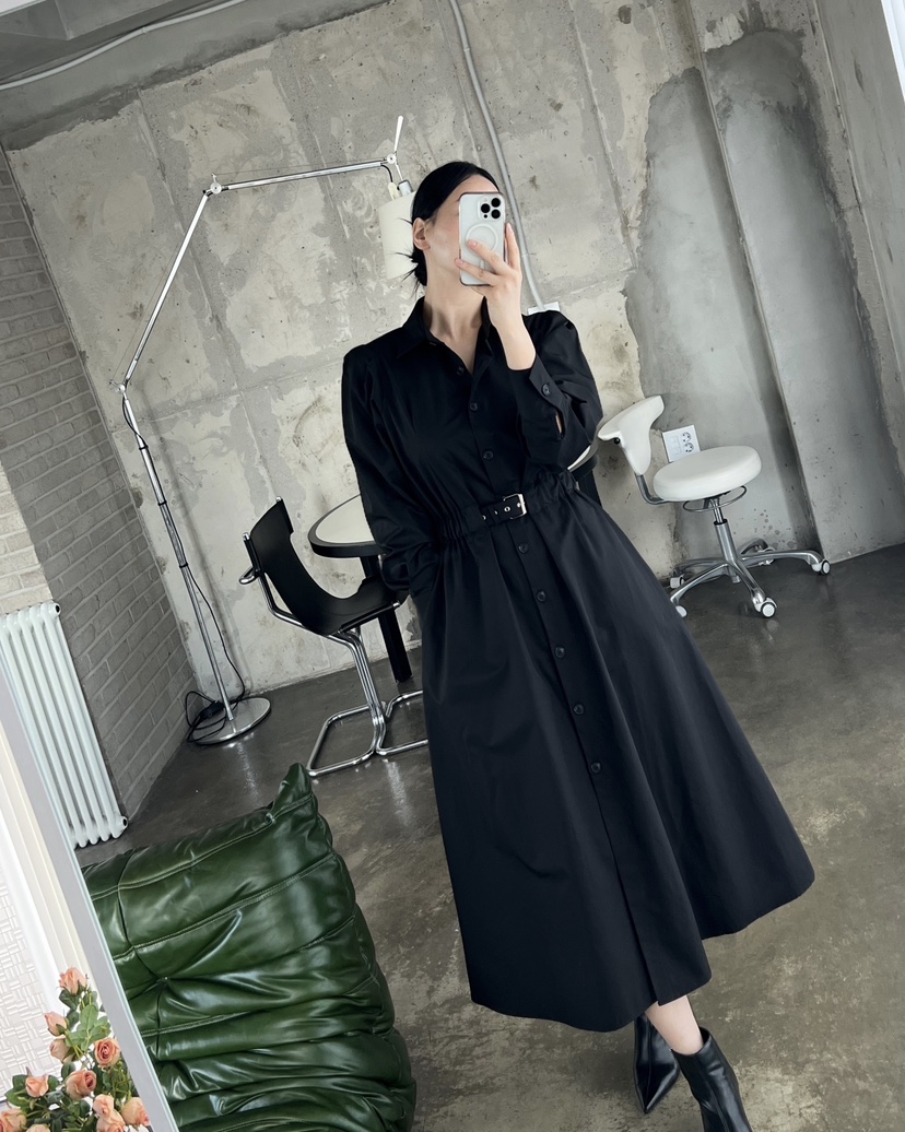 VERNI韓國直郵㊣女士新品25秋冬推薦職業真品休閑熱賣連衣裙VERNI連衣裙