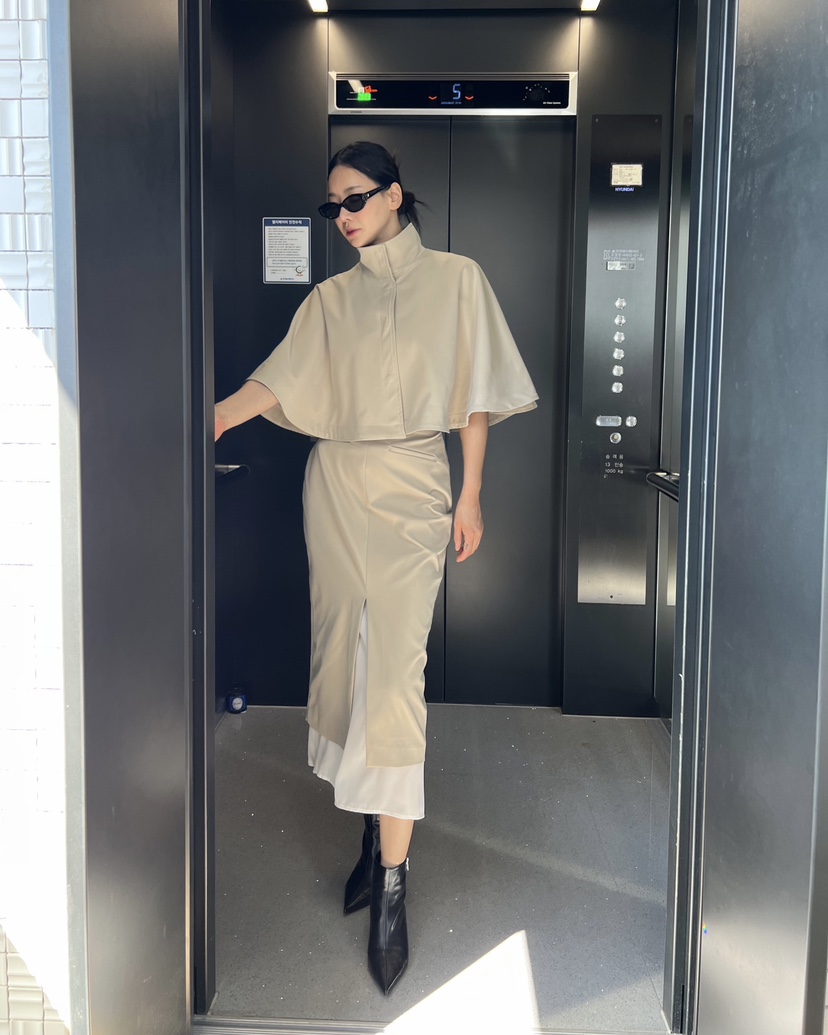 VERNI東大門㊣直郵女士新款25秋冬熱賣真品休閑人氣夾克斗篷VERNI夾克