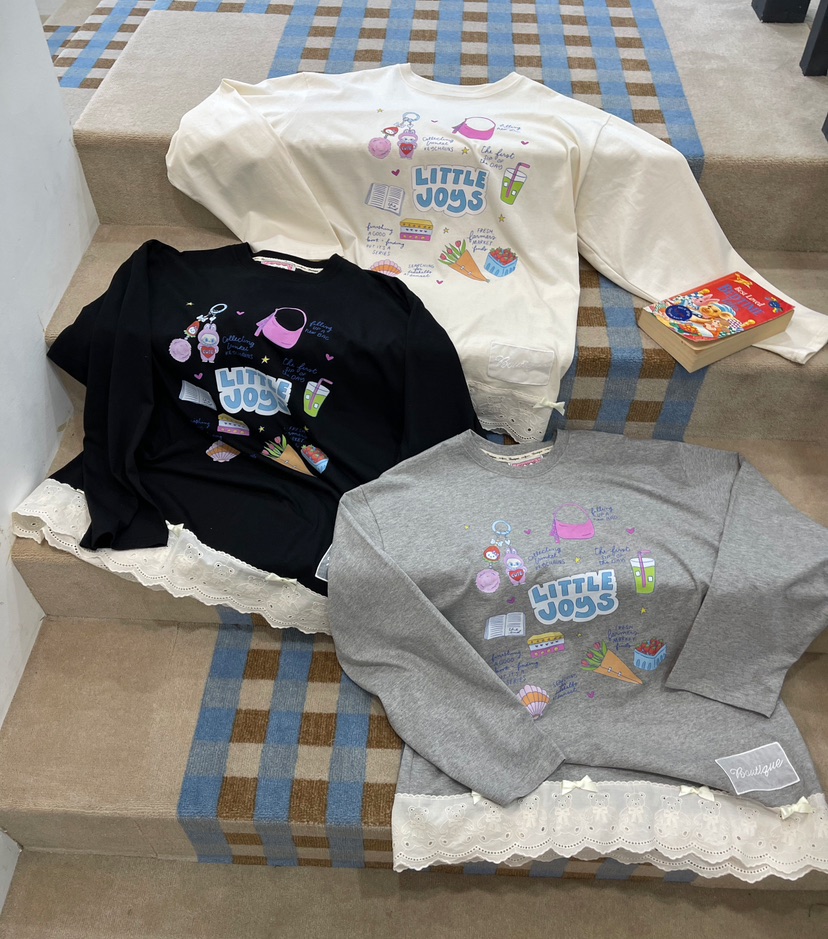 BOUTIQUE-L韓國直郵㊣女裝新品休閑職業熱賣25秋冬長袖T恤BOUTIQUE-L長袖T恤