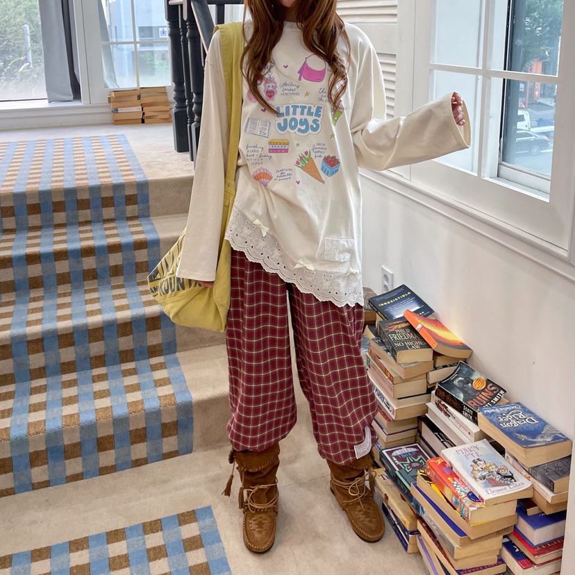 BOUTIQUE-L韓國直郵㊣女裝新品休閑職業熱賣25秋冬長袖T恤BOUTIQUE-L長袖T恤