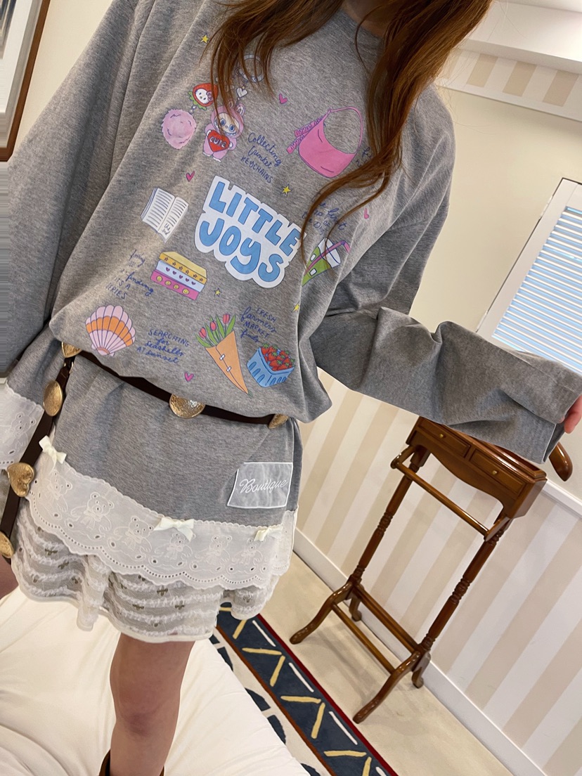 BOUTIQUE-L韓國直郵㊣女裝新品休閑職業熱賣25秋冬長袖T恤BOUTIQUE-L長袖T恤