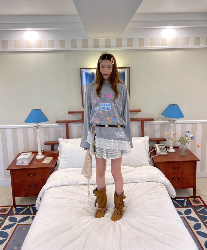 BOUTIQUE-L韓國直郵㊣女裝新品休閑職業熱賣25秋冬長袖T恤BOUTIQUE-L長袖T恤圖色3