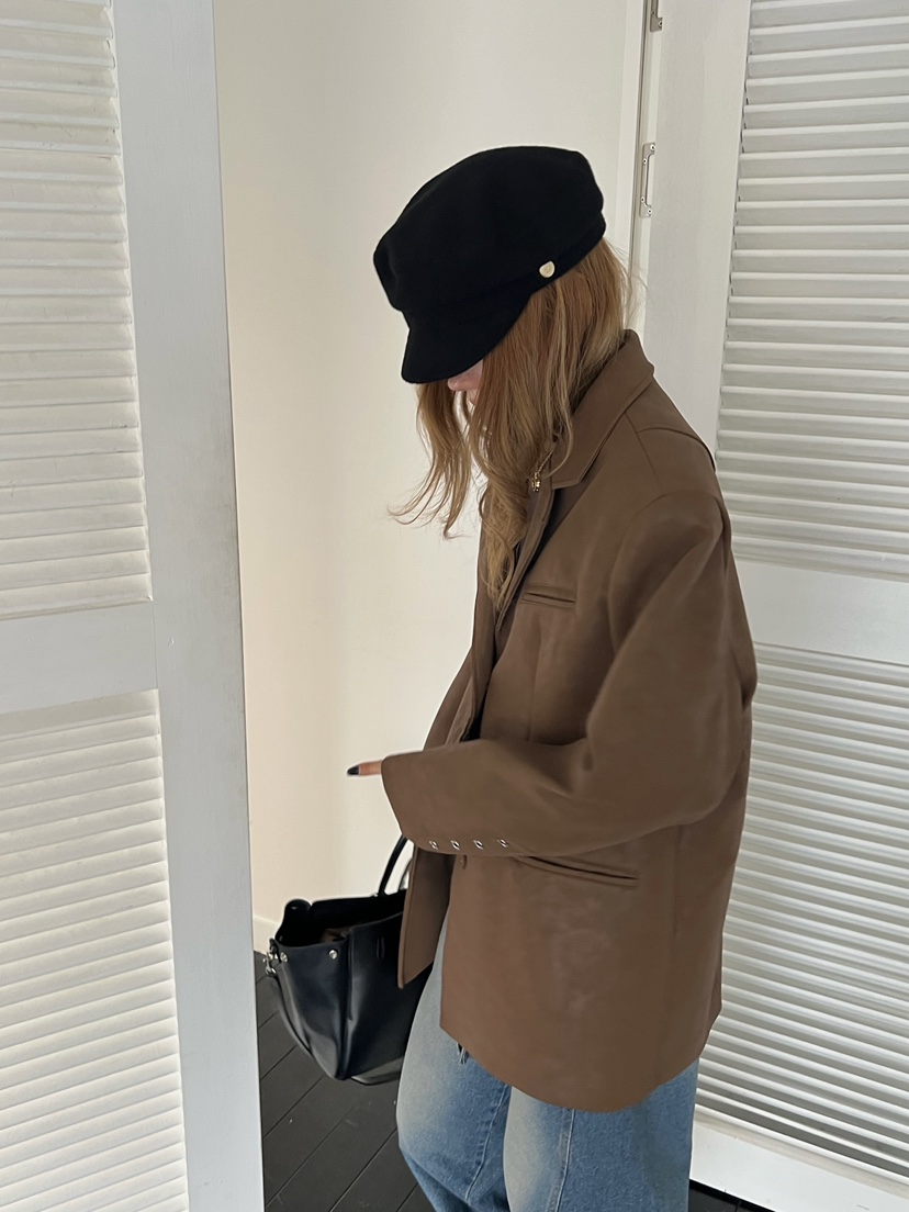 ZEROZERO東大門㊣實拍女裝新品推薦時尚25秋冬熱賣夾克絨面革ZEROZERO夾克