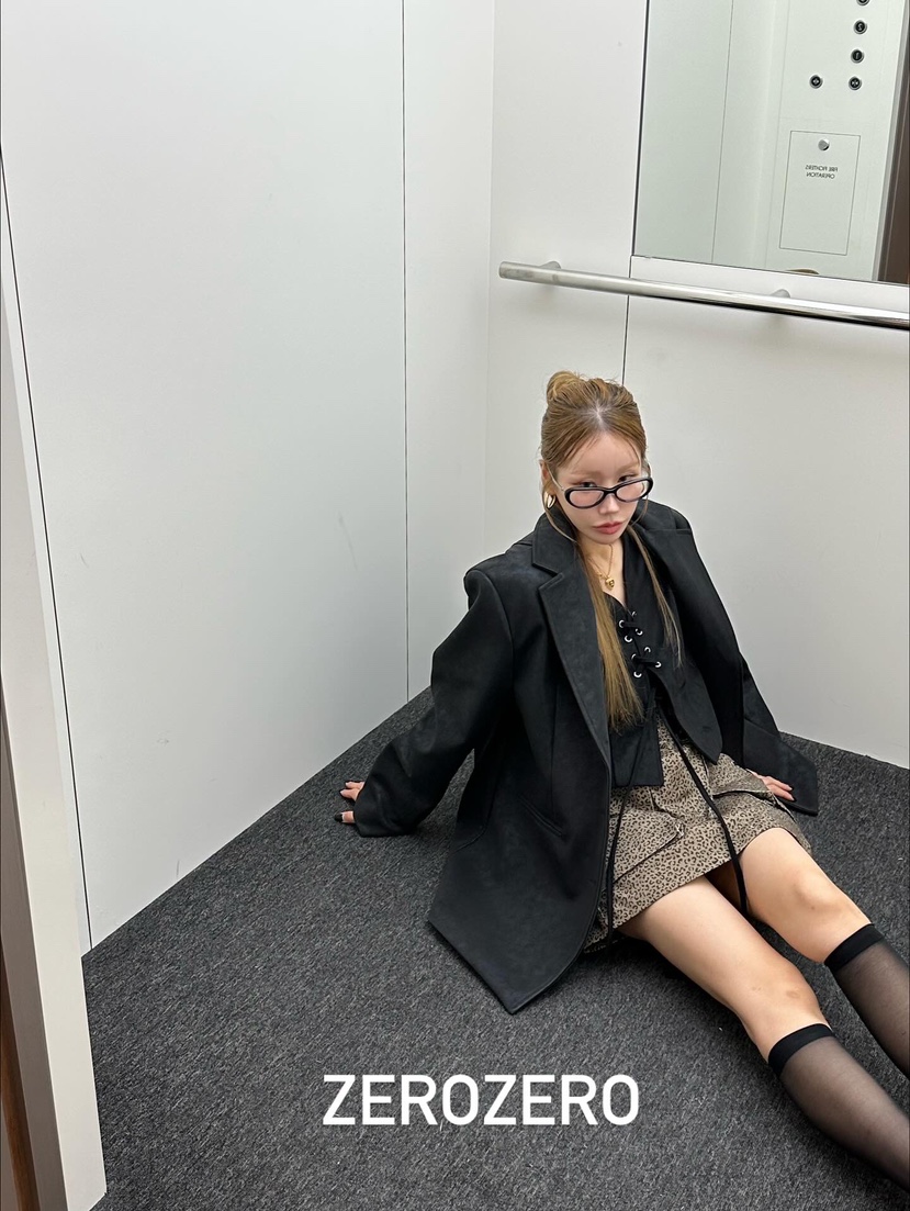 ZEROZERO東大門㊣實拍女裝新品推薦時尚25秋冬熱賣夾克絨面革ZEROZERO夾克