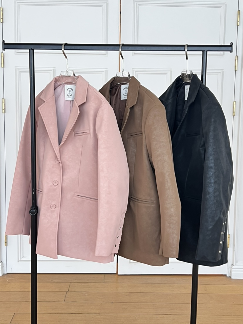 ZEROZERO東大門㊣實拍女裝新品推薦時尚25秋冬熱賣夾克絨面革ZEROZERO夾克