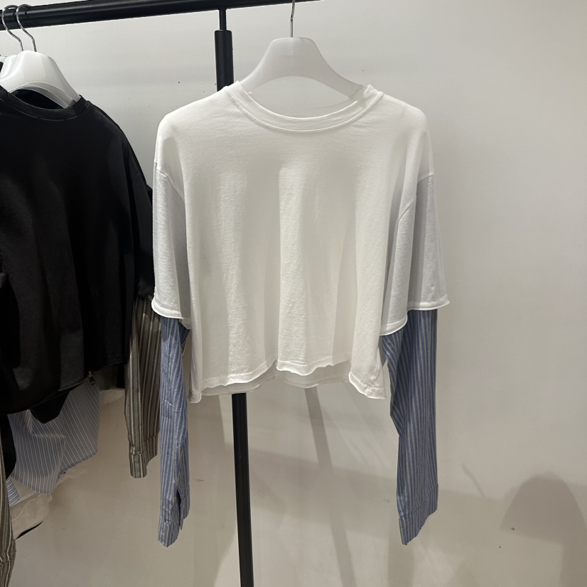 WE ARE/WELOVER韓國代購㊣女士新品休閑人氣時尚熱賣長袖T恤SHOP_WE ARE長袖T恤圖色1