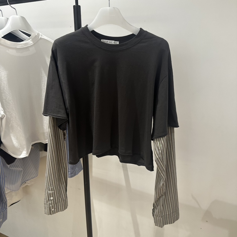 WE ARE/WELOVER韓國代購㊣女士新品休閑人氣時尚熱賣長袖T恤SHOP_WE ARE長袖T恤圖色2