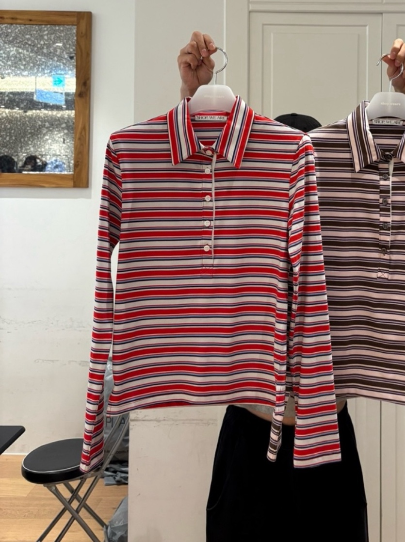 WE ARE/WELOVER韓國直郵㊣女裝新品人氣25秋冬熱賣長袖T恤SHOP_WE ARE長袖T恤圖色2