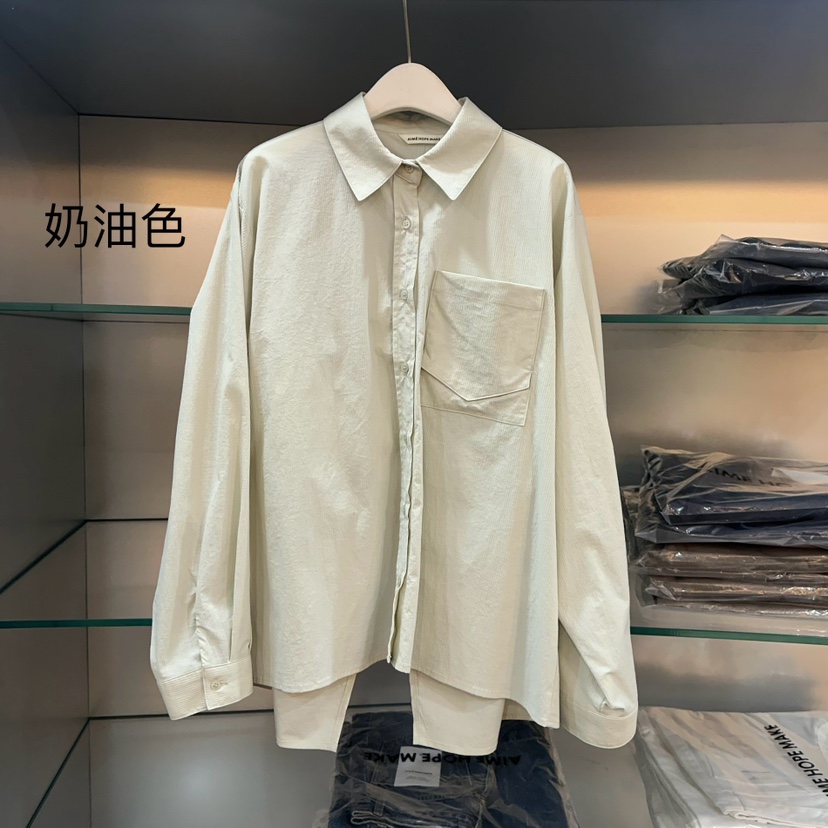 AIME HOPE MAKE韓國代購㊣女士新品人氣推薦25秋冬襯衫蕾絲衫AIME HOPE MAKE襯衫/蕾絲衫圖色3