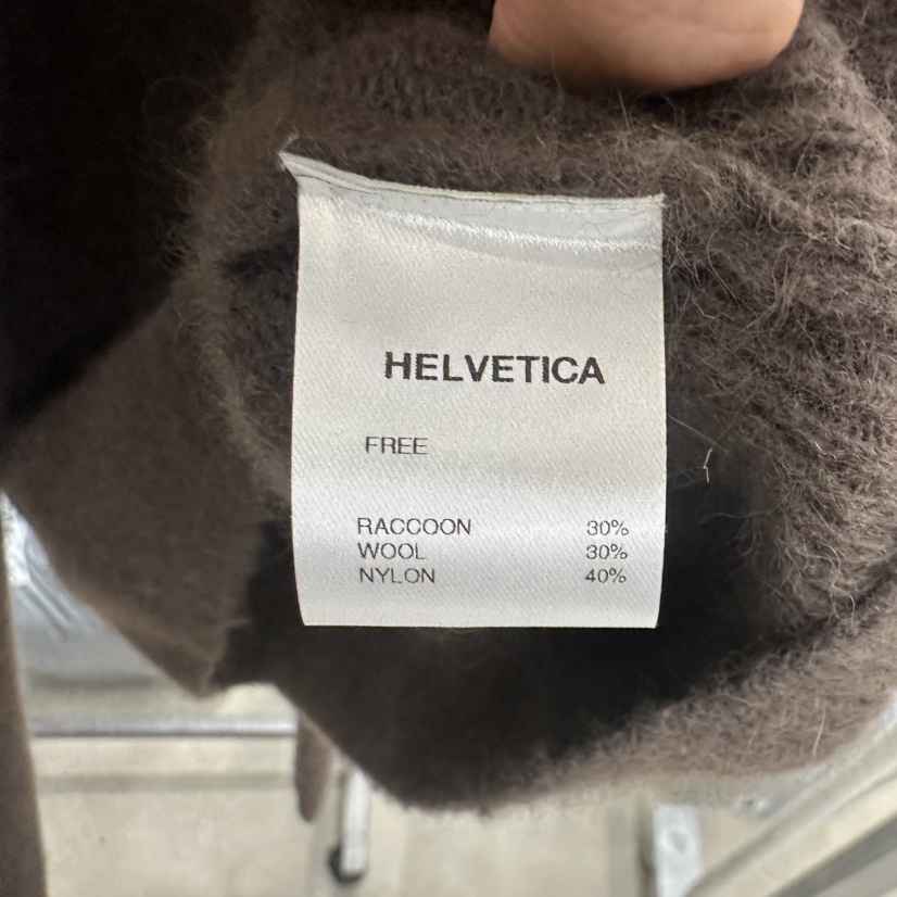 HELVETICA韓國直郵㊣女士新款真品人氣時尚針織衫含脖帶浣熊HELVETICA針織衫