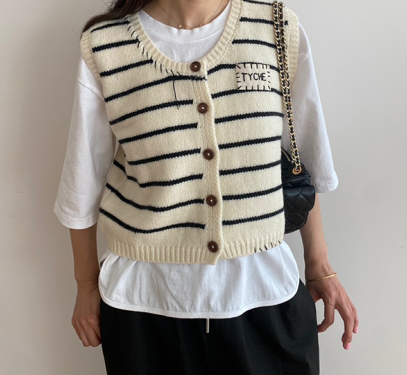 YESFREE韓國直郵㊣女士新品休閑人氣真品熱賣職業時尚25秋冬馬甲YESFREE馬甲