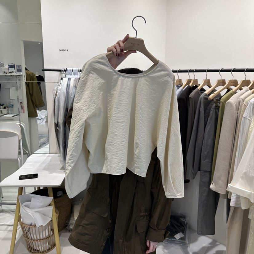 MOWER韓國直郵㊣女士新品時尚熱賣25秋冬職業真品襯衫蕾絲衫MOWER襯衫/蕾絲衫圖色2
