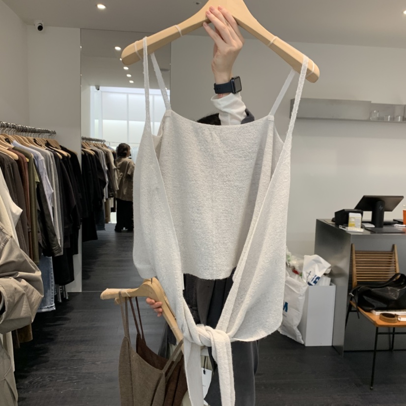 OBJECT韓國直郵㊣女士新品休閑25秋冬吊帶背心不含內搭羊駝毛OBJECT吊帶/背心