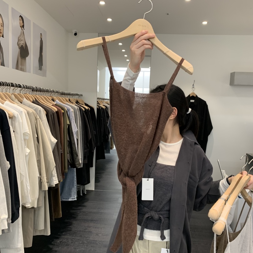 OBJECT韓國直郵㊣女士新品休閑25秋冬吊帶背心不含內搭羊駝毛OBJECT吊帶/背心圖色3