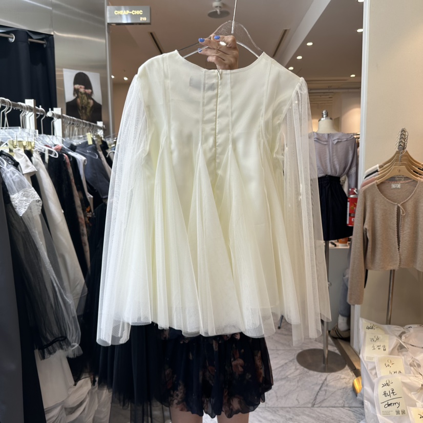 CHEAP-CHIC東大門㊣代購女士新款推薦熱賣時尚襯衫蕾絲衫網眼CHEAP-CHIC/CHARLES THE SECOND襯衫/蕾絲衫