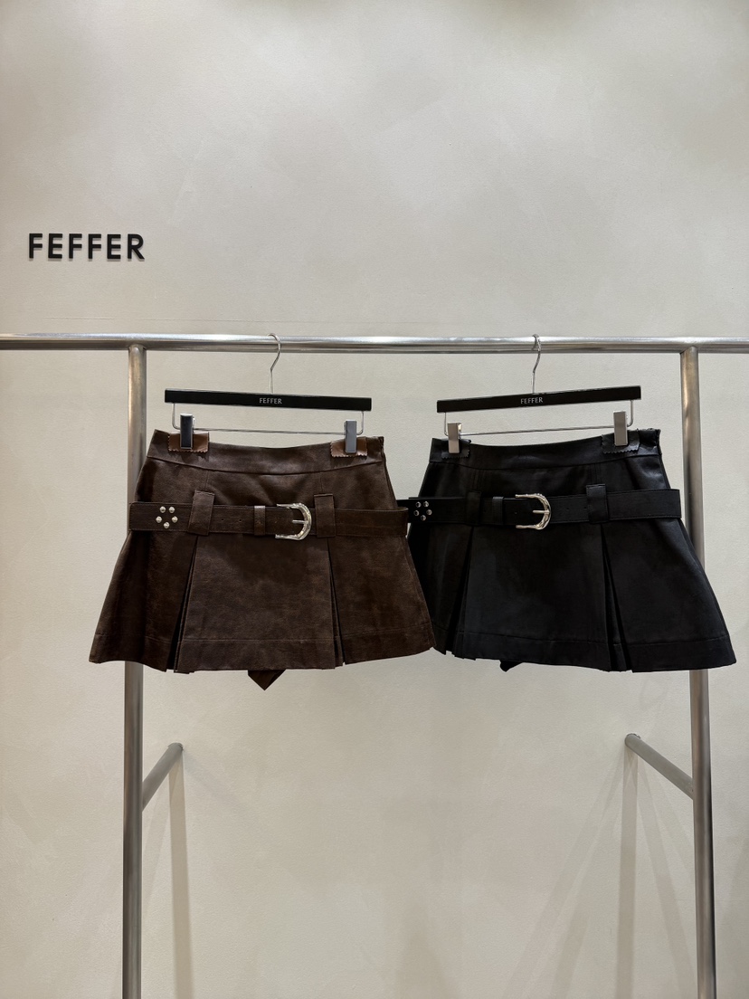 FEFFER東大門㊣代購女士新品熱賣人氣時尚裙褲不含腰帶復古FEFFER裙褲