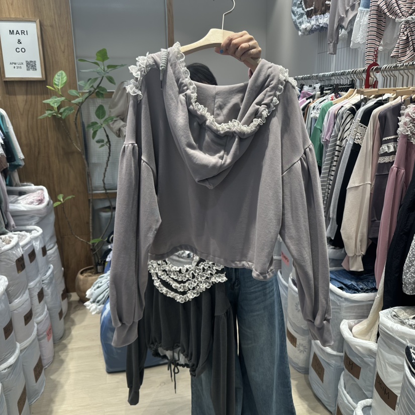 MARI CO東大門㊣實拍女士新品職業25秋冬真品人氣衛衣兜帽MARI CO衛衣