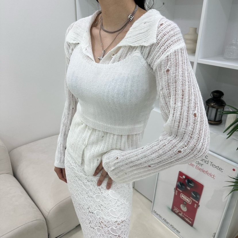 SOUIT韓國直郵㊣女裝新品休閑熱賣25秋冬推薦針織衫不含吊帶SOUIT by mabel-L針織衫
