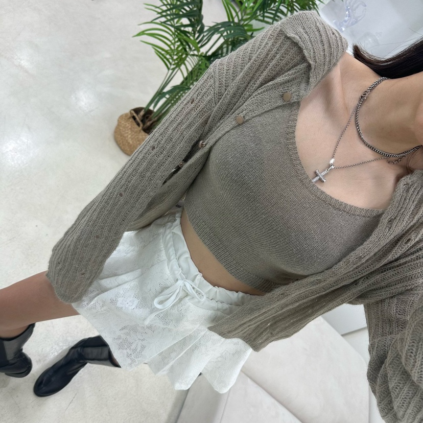 SOUIT韓國直郵㊣女裝新品休閑熱賣25秋冬推薦針織衫不含吊帶SOUIT by mabel-L針織衫