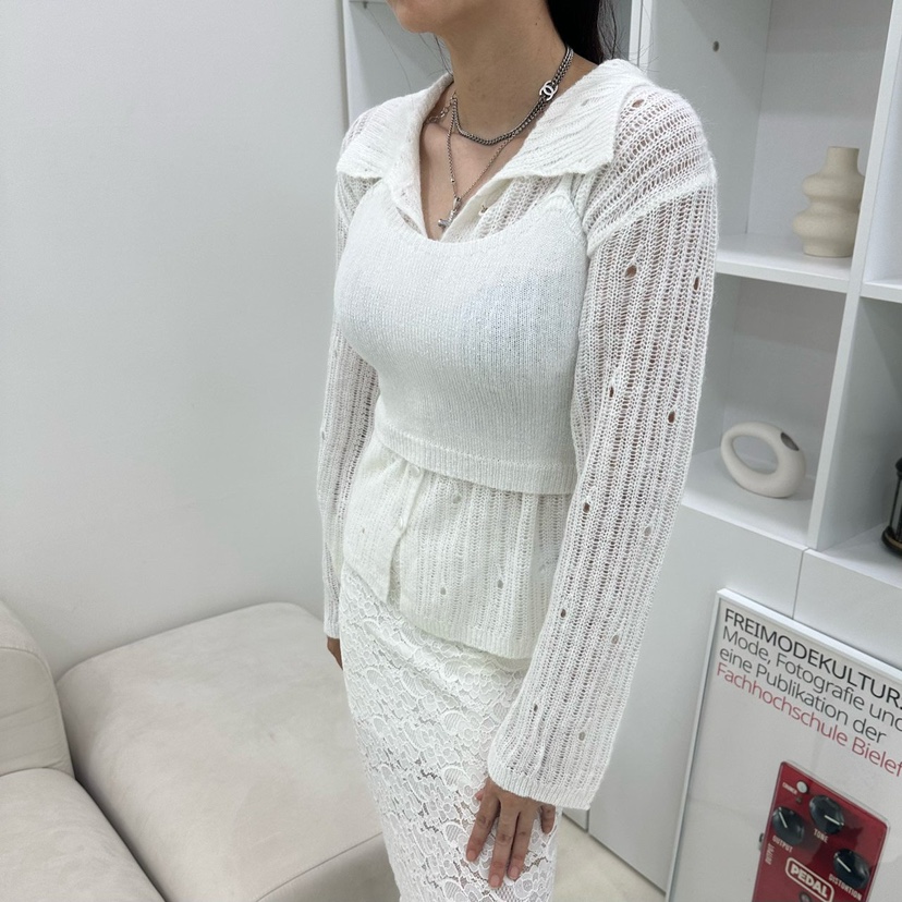 SOUIT韓國直郵㊣女裝新品休閑熱賣25秋冬推薦針織衫不含吊帶SOUIT by mabel-L針織衫