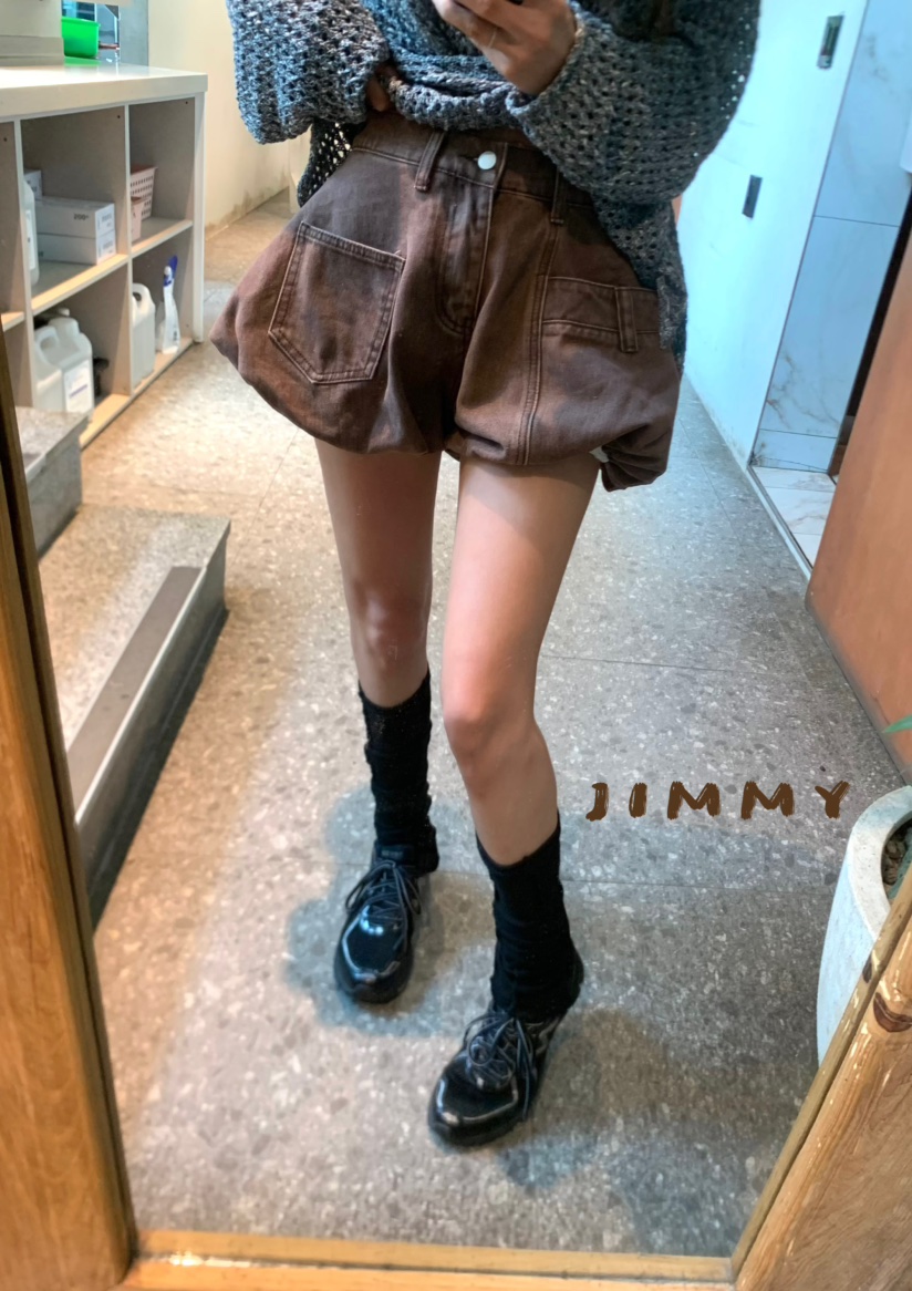 JIMMY東大門㊣直郵女士新款休閑真品職業熱賣25秋冬人氣短褲JIMMY/REMAKE短褲