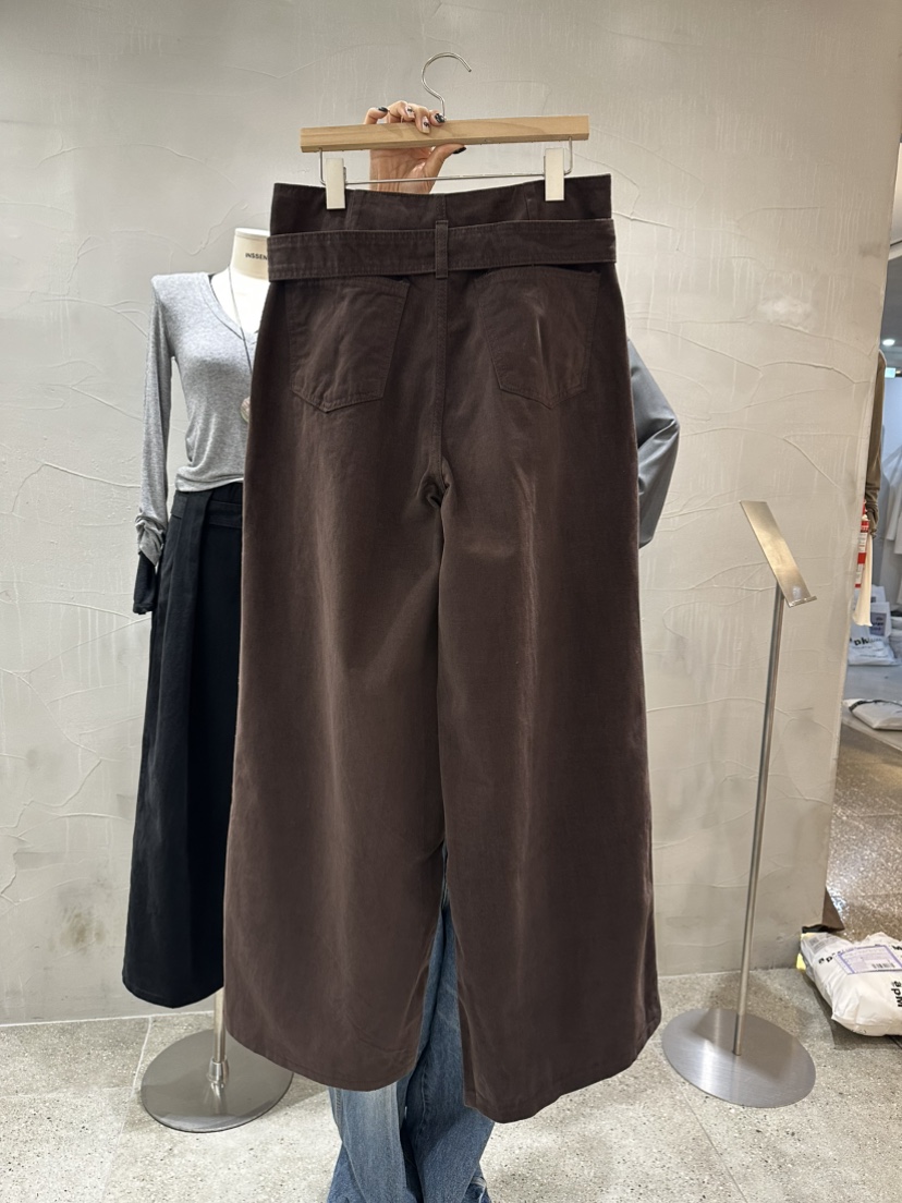 INSSENSE-A東大門㊣代購女裝新款時尚25秋冬人氣休閑褲含腰帶INSSENSE-A休閑褲