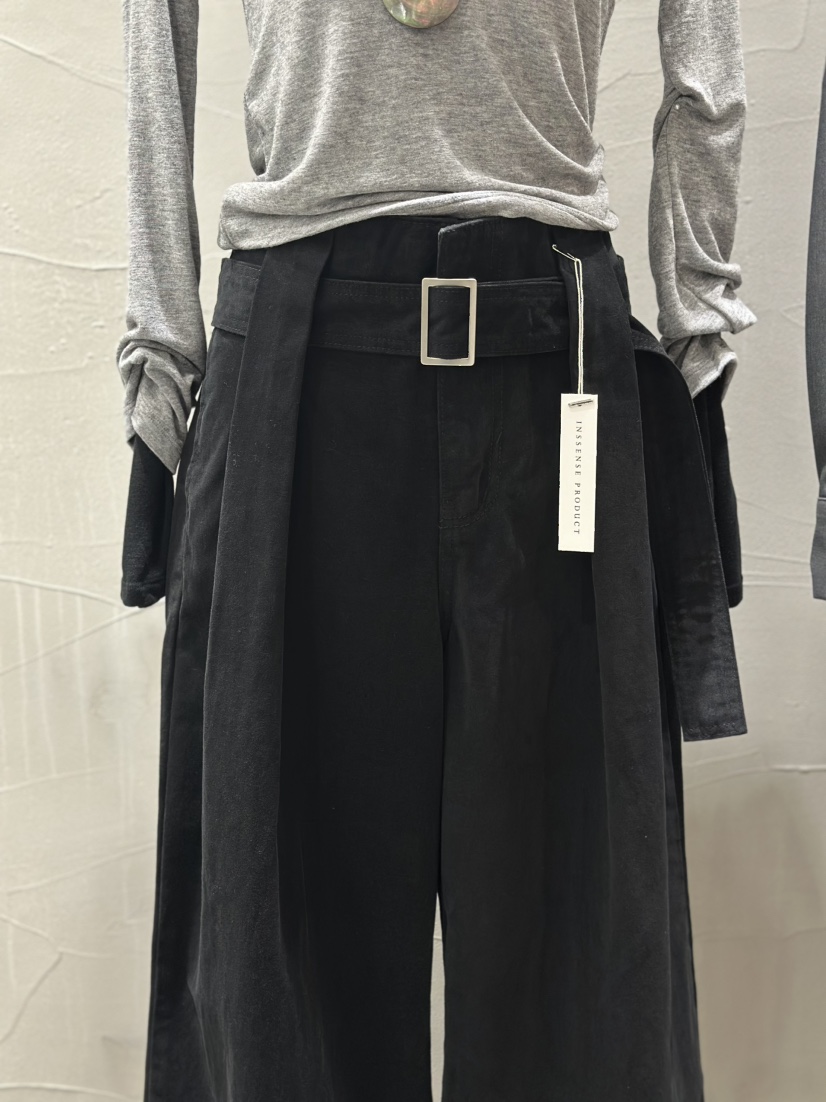 INSSENSE-A東大門㊣代購女裝新款時尚25秋冬人氣休閑褲含腰帶INSSENSE-A休閑褲