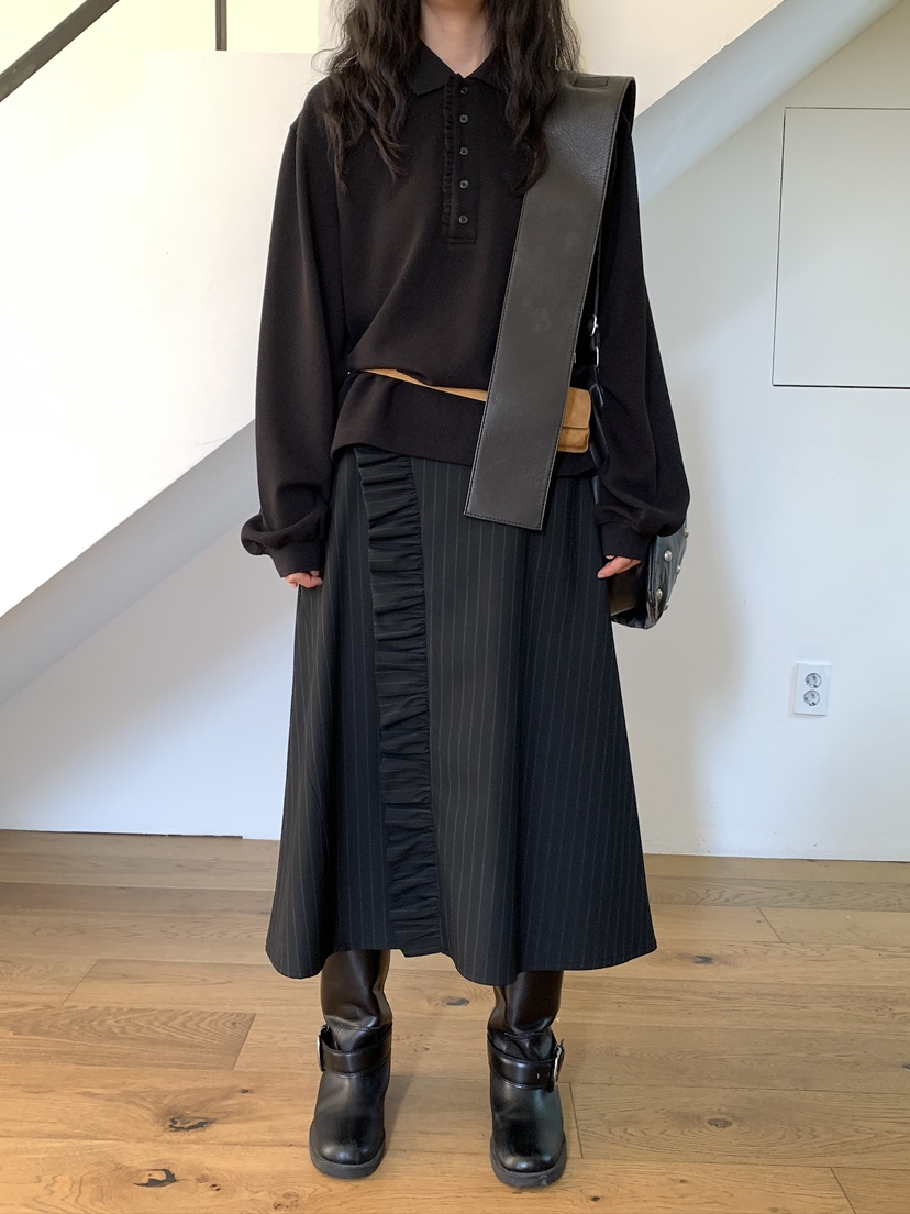 OURS東大門㊣代購女士新品25秋冬人氣推薦休閑半身裙中短裙OURS半身裙/中短裙