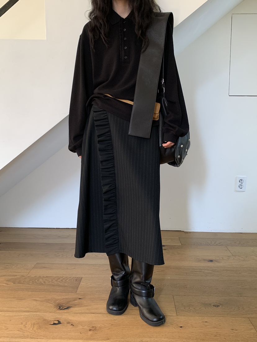 OURS東大門㊣代購女士新品25秋冬人氣推薦休閑半身裙中短裙OURS半身裙/中短裙
