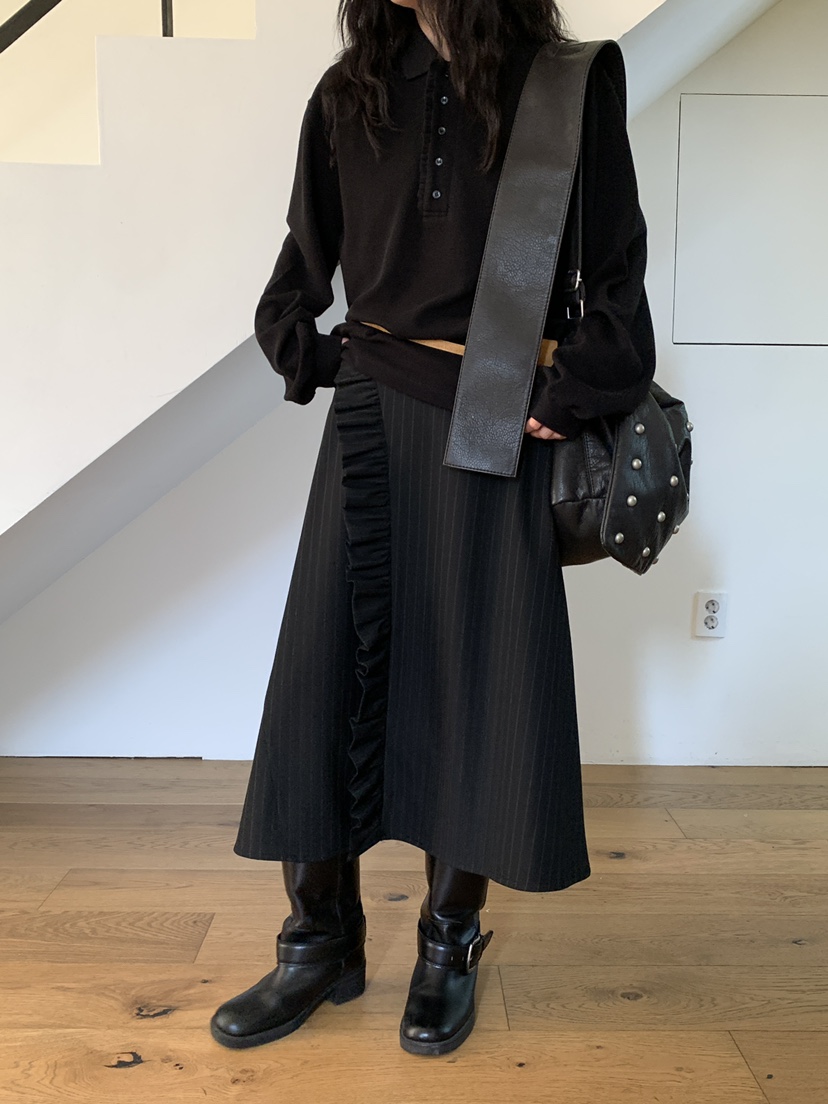 OURS東大門㊣代購女士新品25秋冬人氣推薦休閑半身裙中短裙OURS半身裙/中短裙