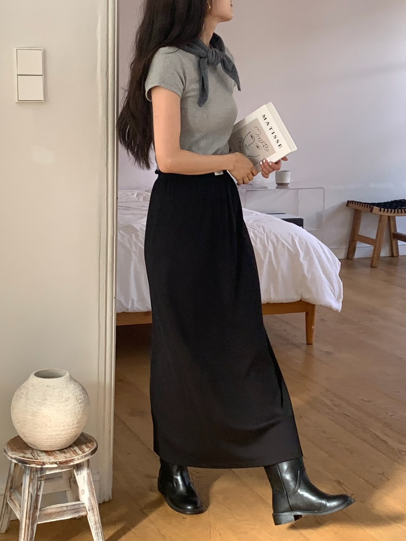 BLEECKER韓國代購㊣女裝新款真品熱賣時尚25秋冬休閑推薦長裙BLEECKER長裙