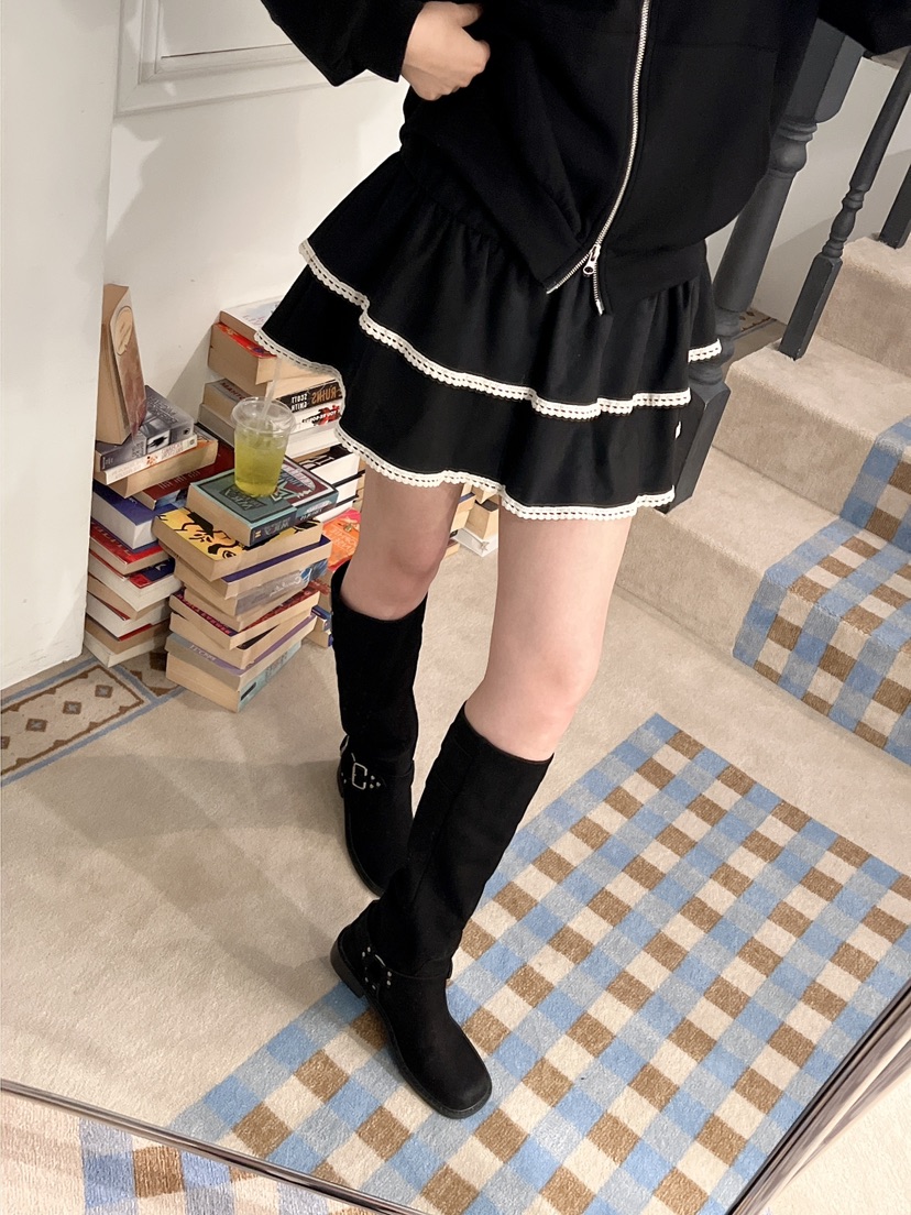BE&BE東大門㊣直郵女裝新款推薦熱賣真品25秋冬裙褲絨面革BE&be裙褲