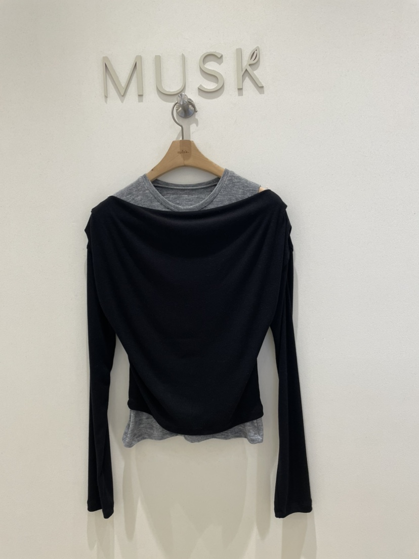 MUSK東大門㊣代購女士新品人氣休閑推薦真品時尚25秋冬長袖T恤MUSK長袖T恤圖色3