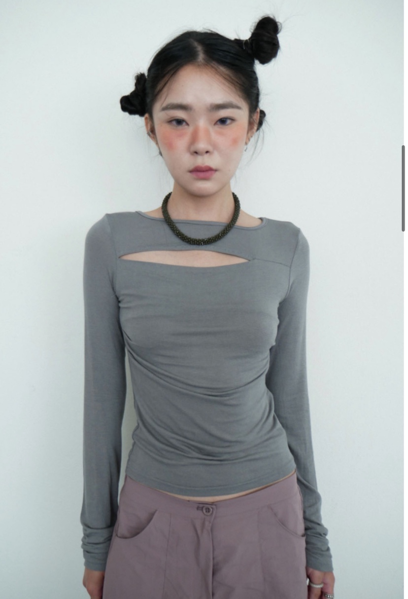 UNA/THE MAY東大門㊣直郵女士新款職業真品25秋冬長袖T恤THEMAY/UNA長袖T恤圖色2