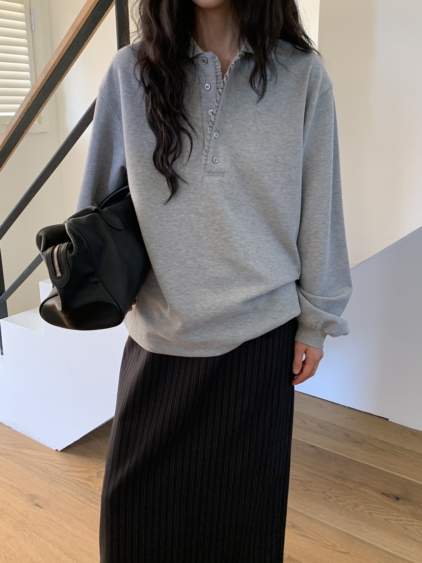 OURS東大門㊣實拍女士新款25秋冬休閑人氣熱賣推薦時尚長袖T恤OURS長袖T恤